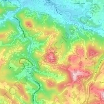 Sorrento Skies topographic map, elevation, terrain