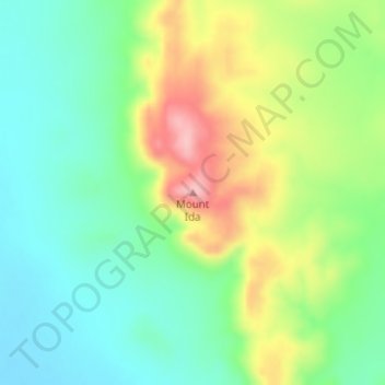 Mount Ida topographic map, elevation, terrain