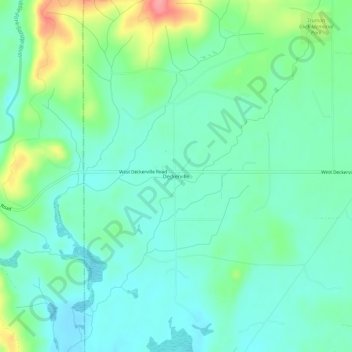 Deckerville topographic map, elevation, terrain