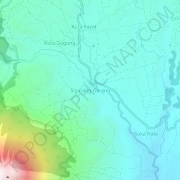 Sigarang Garang topographic map, elevation, terrain