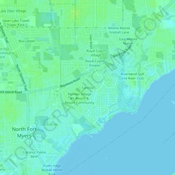 Salvista topographic map, elevation, terrain