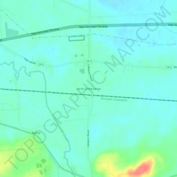 North Chittenango topographic map, elevation, terrain