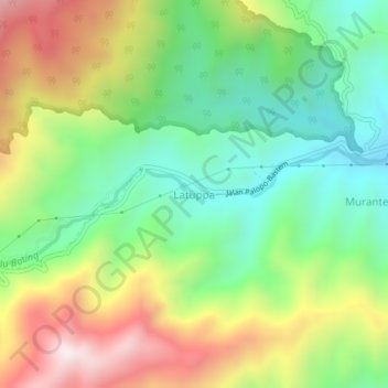 Latuppa topographic map, elevation, terrain