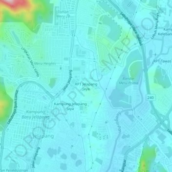 RPT Jelapang Jaya topographic map, elevation, terrain