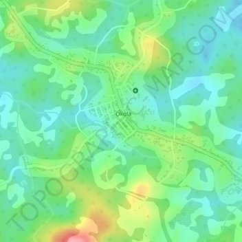 Centre Commercial d'okola topographic map, elevation, terrain