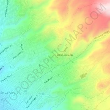 Javier Heraud topographic map, elevation, terrain