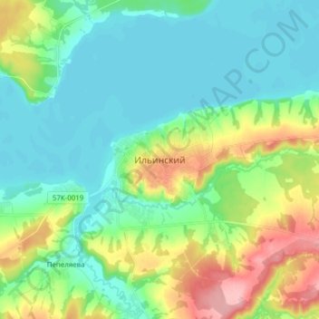 Ильинский topographic map, elevation, terrain