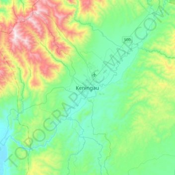 Keningau topographic map, elevation, terrain