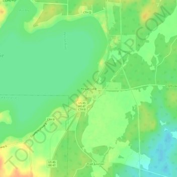 Pelican Lake Topographic Map Elevation Terrain   Thumbnail 