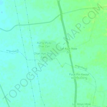 Ma Har Nwe Zin topographic map, elevation, terrain