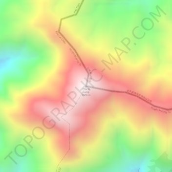 Phu Si Lung topographic map, elevation, terrain