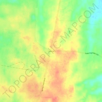 Lavinia topographic map, elevation, terrain