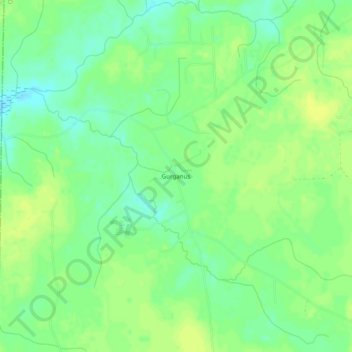 Gurganus topographic map, elevation, terrain