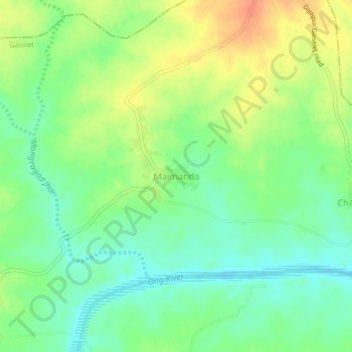Malmanda topographic map, elevation, terrain