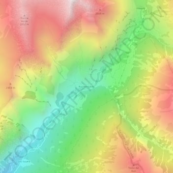 Rochemolles topographic map, elevation, terrain