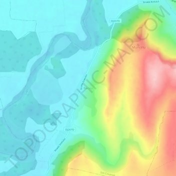 Recea topographic map, elevation, terrain