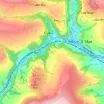 Horsehold topographic map, elevation, terrain