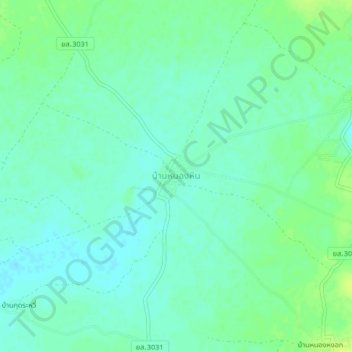 Ban Nong Hin topographic map, elevation, terrain