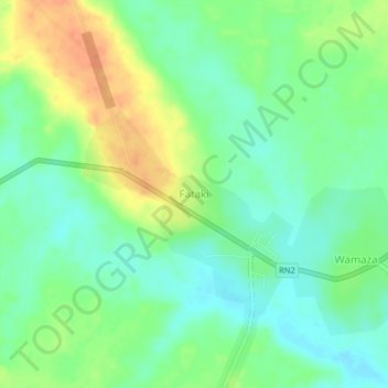 Fataki topographic map, elevation, terrain