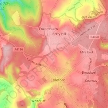 Lower Berry Hill topographic map, elevation, terrain