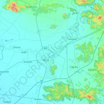 Takut topographic map, elevation, terrain