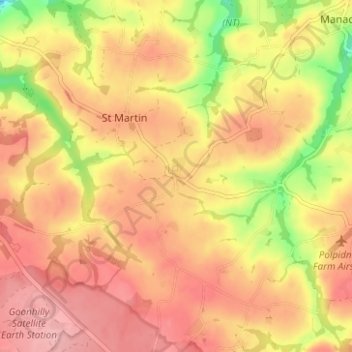 Newtown topographic map, elevation, terrain