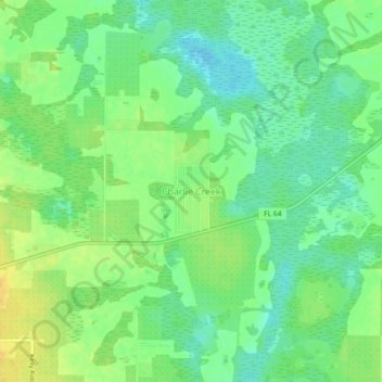 Charlie Creek topographic map, elevation, terrain