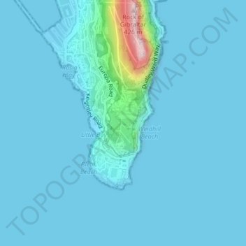 Windmill Hill topographic map, elevation, terrain