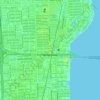 Miami Design District topographic map, elevation, terrain