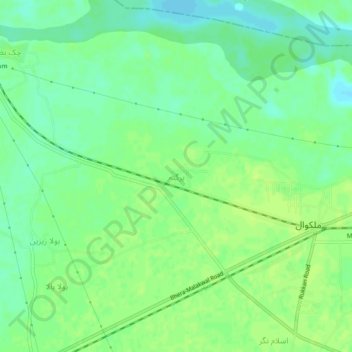 Pargana topographic map, elevation, terrain