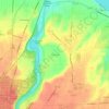 The "Flats" topographic map, elevation, terrain
