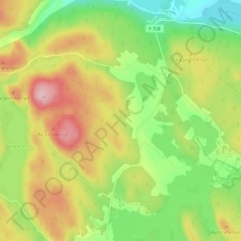 Vike topographic map, elevation, terrain