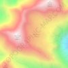 Rainbow Glacier topographic map, elevation, terrain