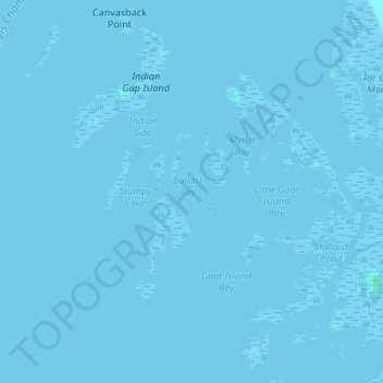 Ballast Bay topographic map, elevation, terrain