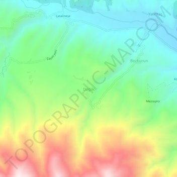 Dağlık topographic map, elevation, terrain