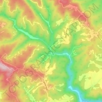 Beeson topographic map, elevation, terrain