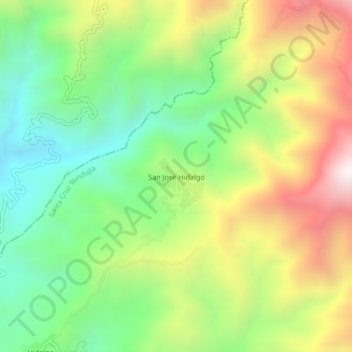 San José Hidalgo topographic map, elevation, terrain