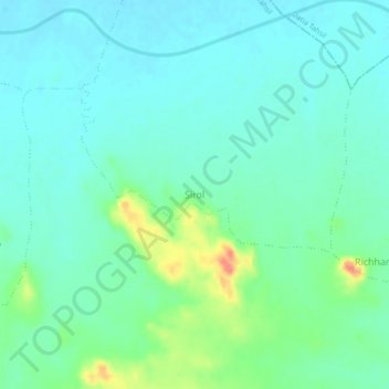 Sirol topographic map, elevation, terrain