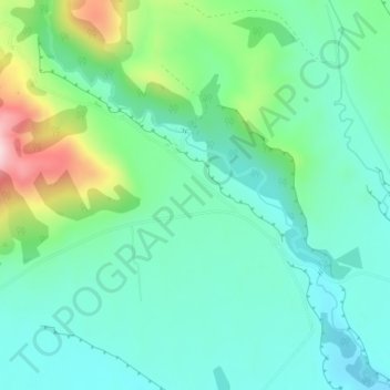 Glentui topographic map, elevation, terrain