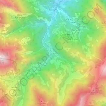 Folchi topographic map, elevation, terrain