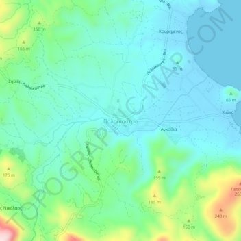 Palaikastro topographic map, elevation, terrain