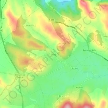 Virtus topographic map, elevation, terrain