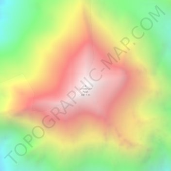 University Peak topographic map, elevation, terrain