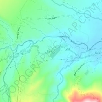 Liyang topographic map, elevation, terrain