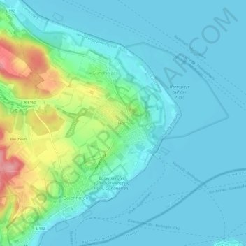 Horn topographic map, elevation, terrain