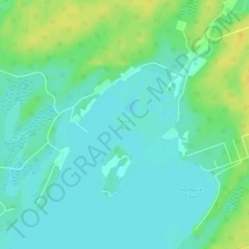 Stokes Bay topographic map, elevation, terrain