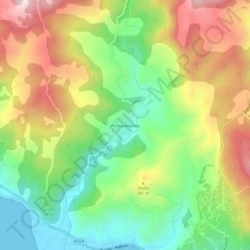 Retsinolakkos topographic map, elevation, terrain