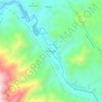Tanammert topographic map, elevation, terrain