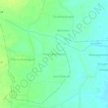 Periya Kottagudi topographic map, elevation, terrain