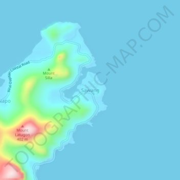 Sawang topographic map, elevation, terrain